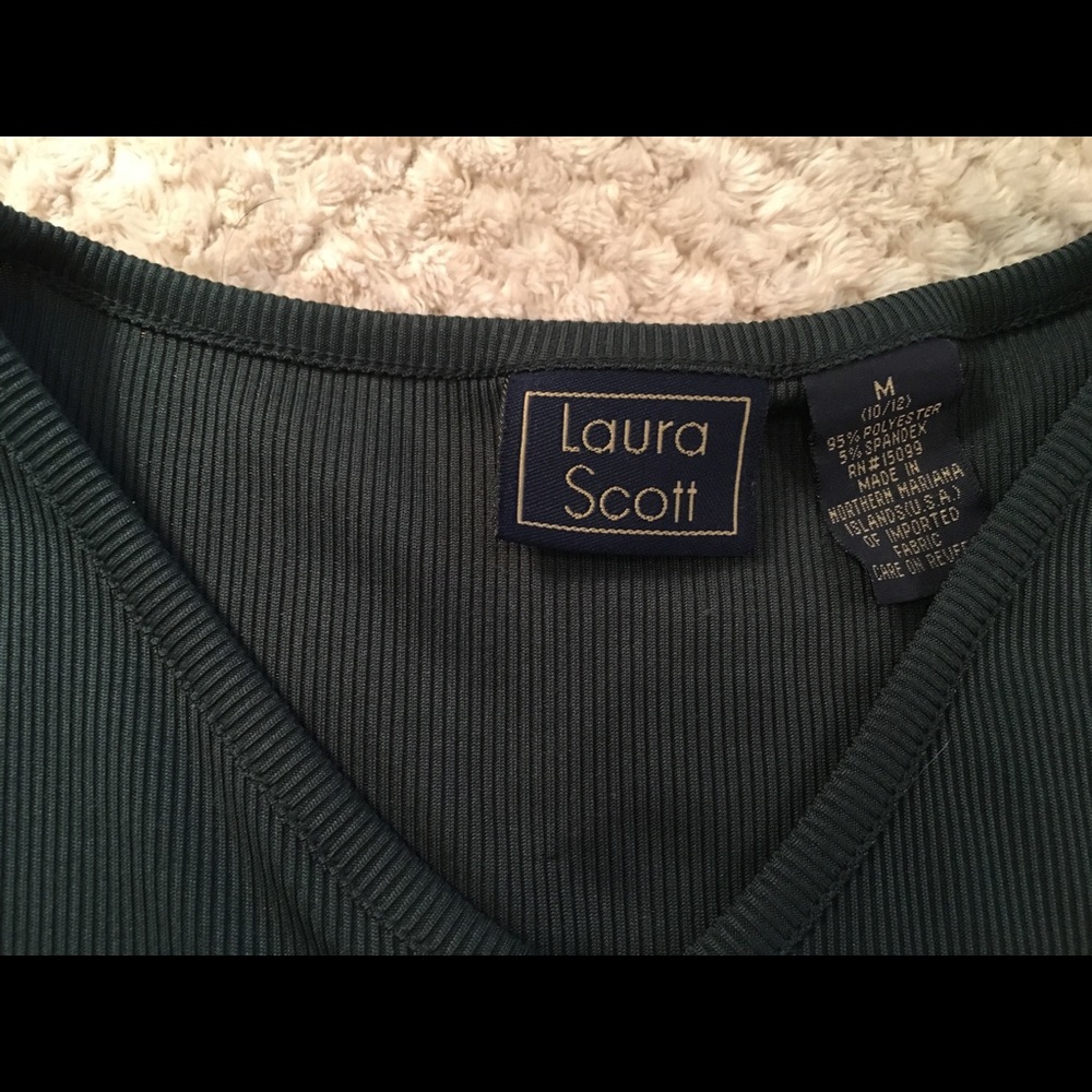 Laura Scott Ribbed Blouse - Picture 2 of 2